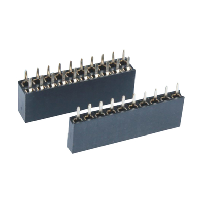 Conector feminino de PCB de ângulo direito 0.5A a 3A através do buraco 2.54mm 2.0mm Pitch