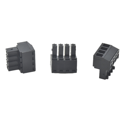 Cor preta 3,50mm Pitch Female Male Conector de fios de casa