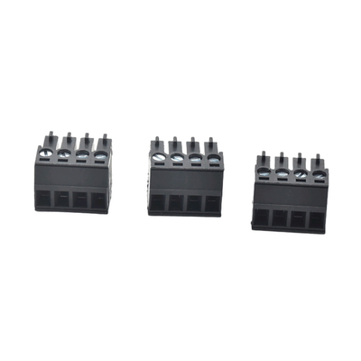 Cor preta 3,50mm Pitch Female Male Conector de fios de casa