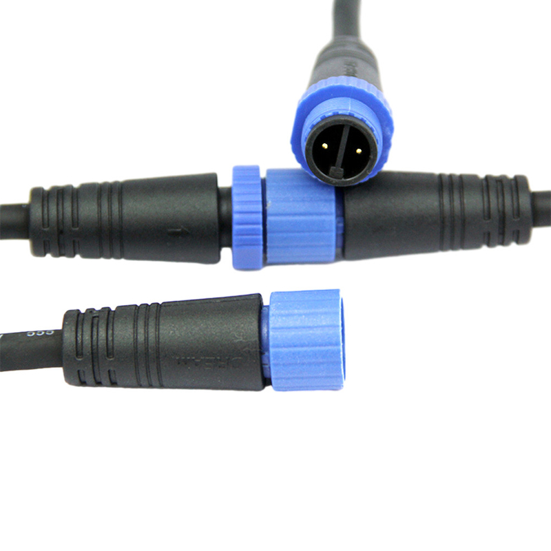 2 Pin 3 Pin Power Conjuntos de cabos à prova d'água, chicotes de fios verdes do fio do conector da energia XH