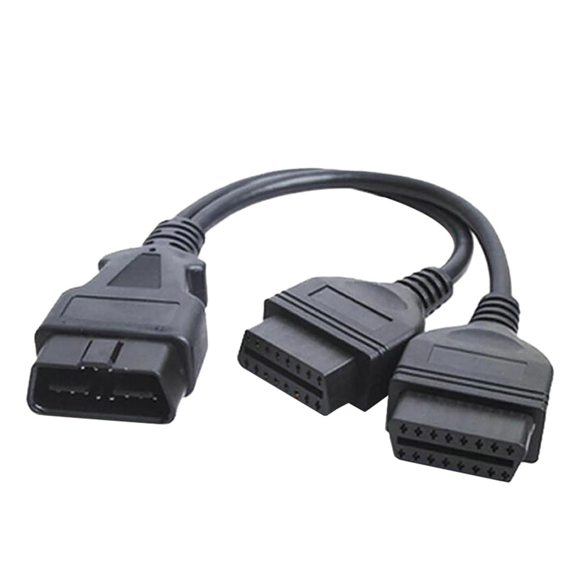 2 em 1 homem do chicote de fios 16pins do fio do automóvel de Overmolded ao tipo fêmea do divisor de 2 Y