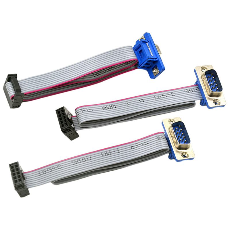 DB liso 9 Pin Male To Female Connector do conjunto de cabo da fita do comprimento de 30cm