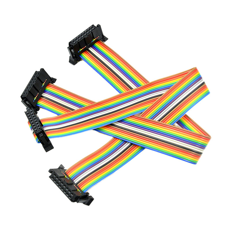 Conectores personalizados do passo do calibre de fio AWG28# de IDC 16 Pin Flat Ribbon Cable With 2.54mm