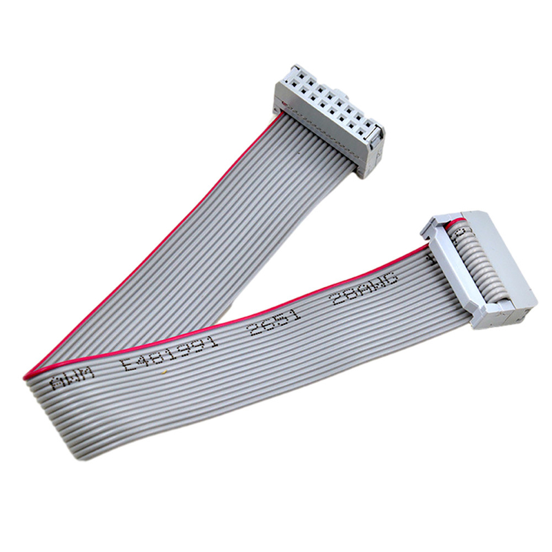 tipo liso dobro tomada masculina do cabo de fita UL2651 da fileira IDC de 2.54mm de 28AWG