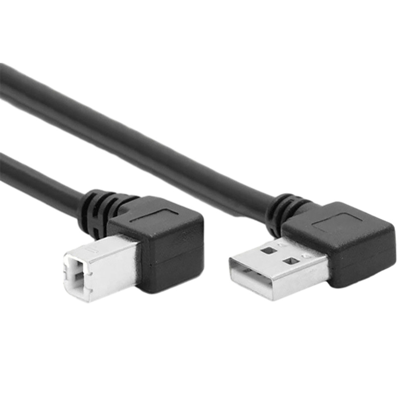 Grau L tipo ângulo esquerdo duplo de Data Cable With 90 da impressora de USB de 1 medidor do ângulo direito