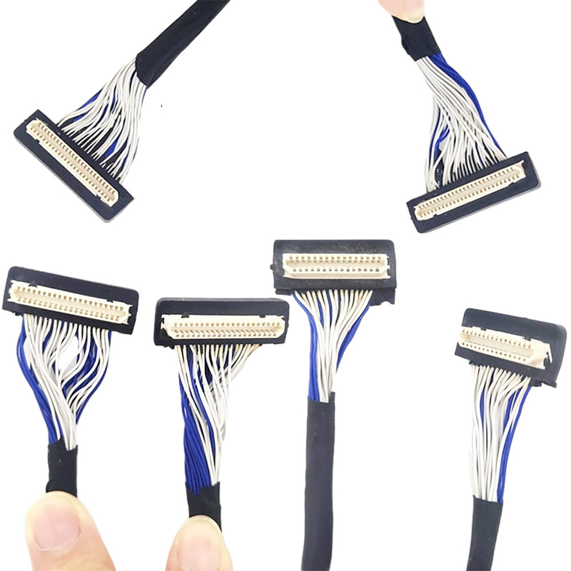 Cabo feito sob encomenda de DF9 31pin LVDS, tipo do conector do passo de Flex Coaxial Cable 1mm