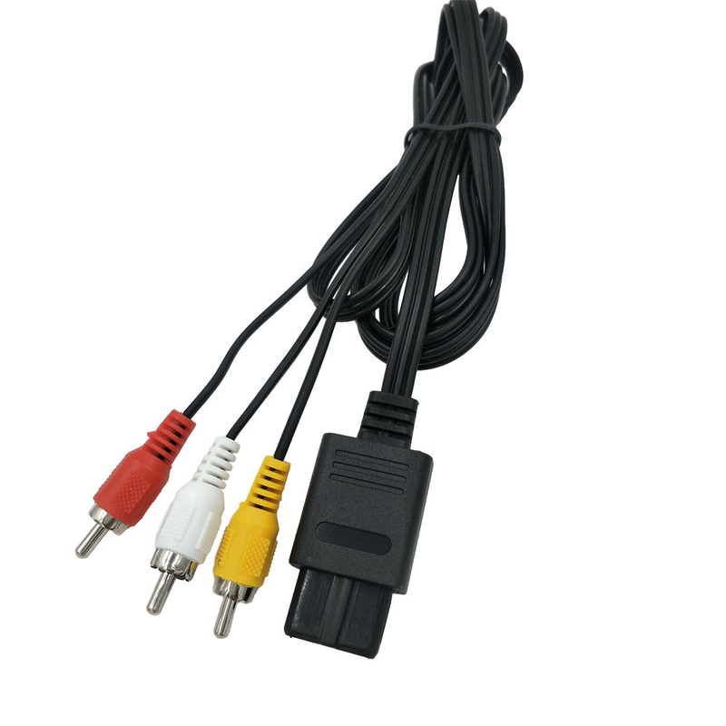 cabo video audio de 6ft Gamecube, avoirdupois do cabo composto para Nintendo 64 N64