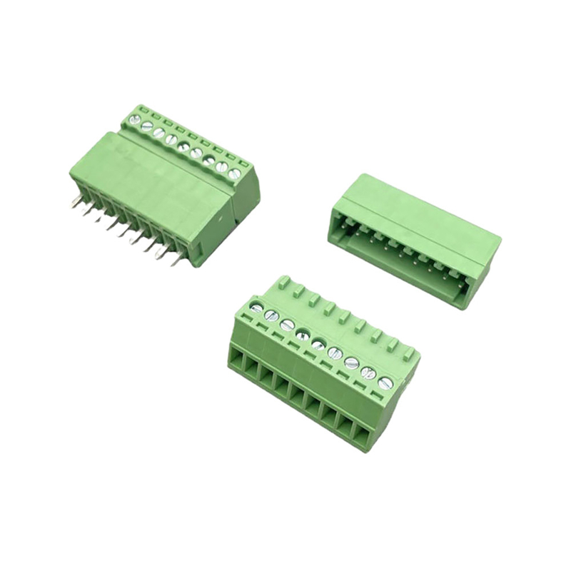 Conector de bloco de terminal ligável masculino-feminino de 3,81 mm Pitch 2-16 Pins Plug In Right Angle Vertical
