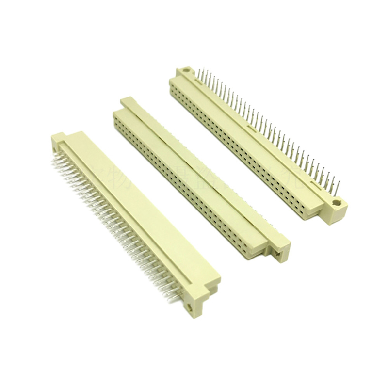 Din41612 2.54mm Pitch DIN Conector 48 pin Fêmea 3 linhas Socket Tipo C através do buraco vertical de embalagem da bandeja